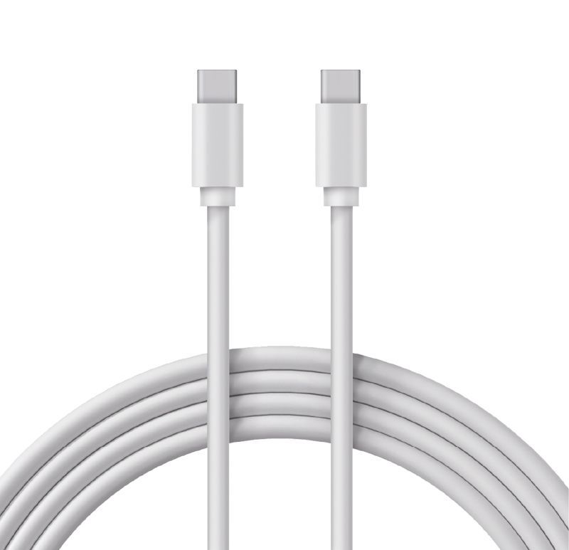 Кабель Type-C - Type-C, 3A, 1м, ПВХ, белый REXANT 18-1828