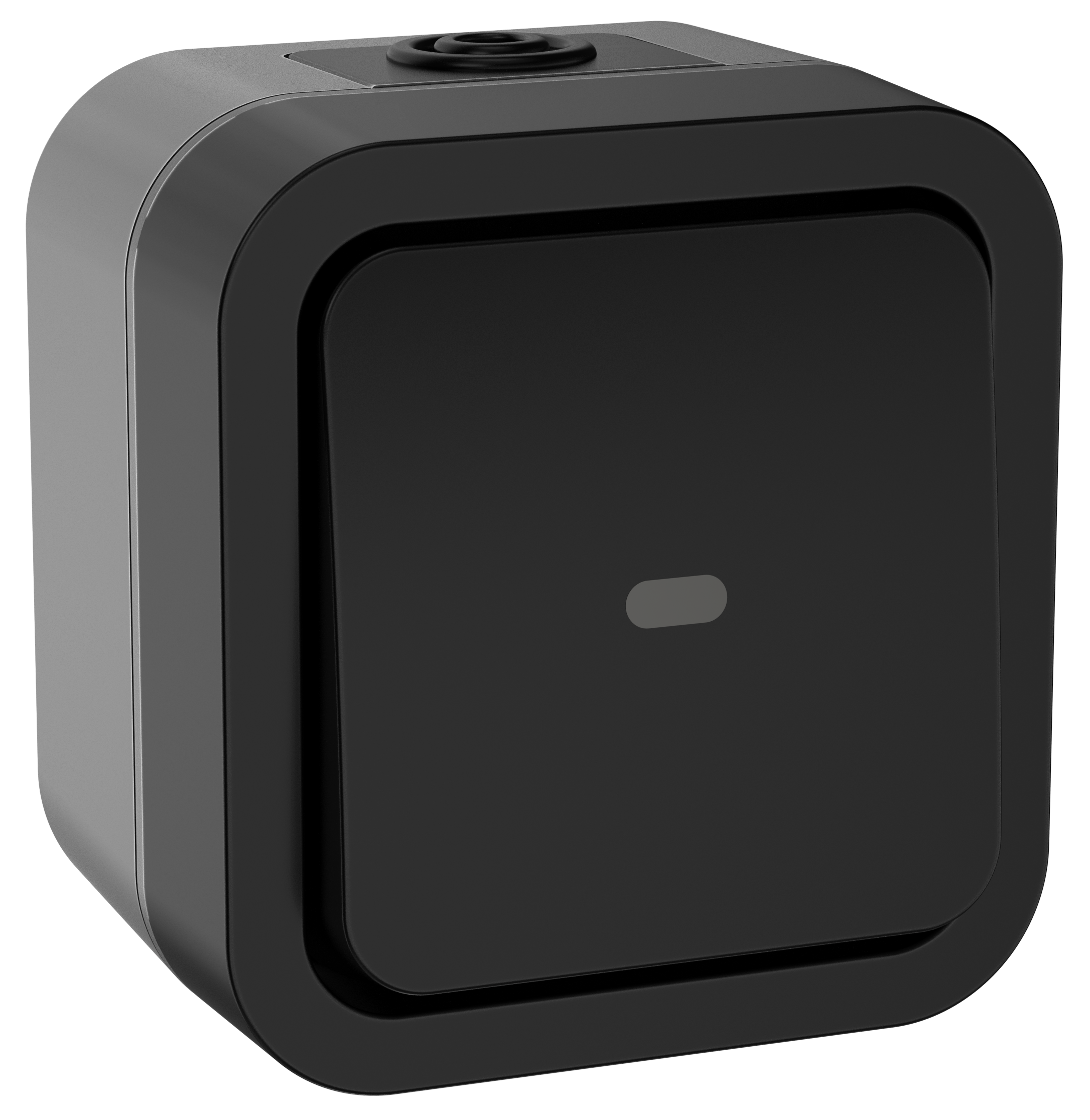 TORS Переключатель одноклавишный с индикацией 10А IP55 TS102 графит IEK