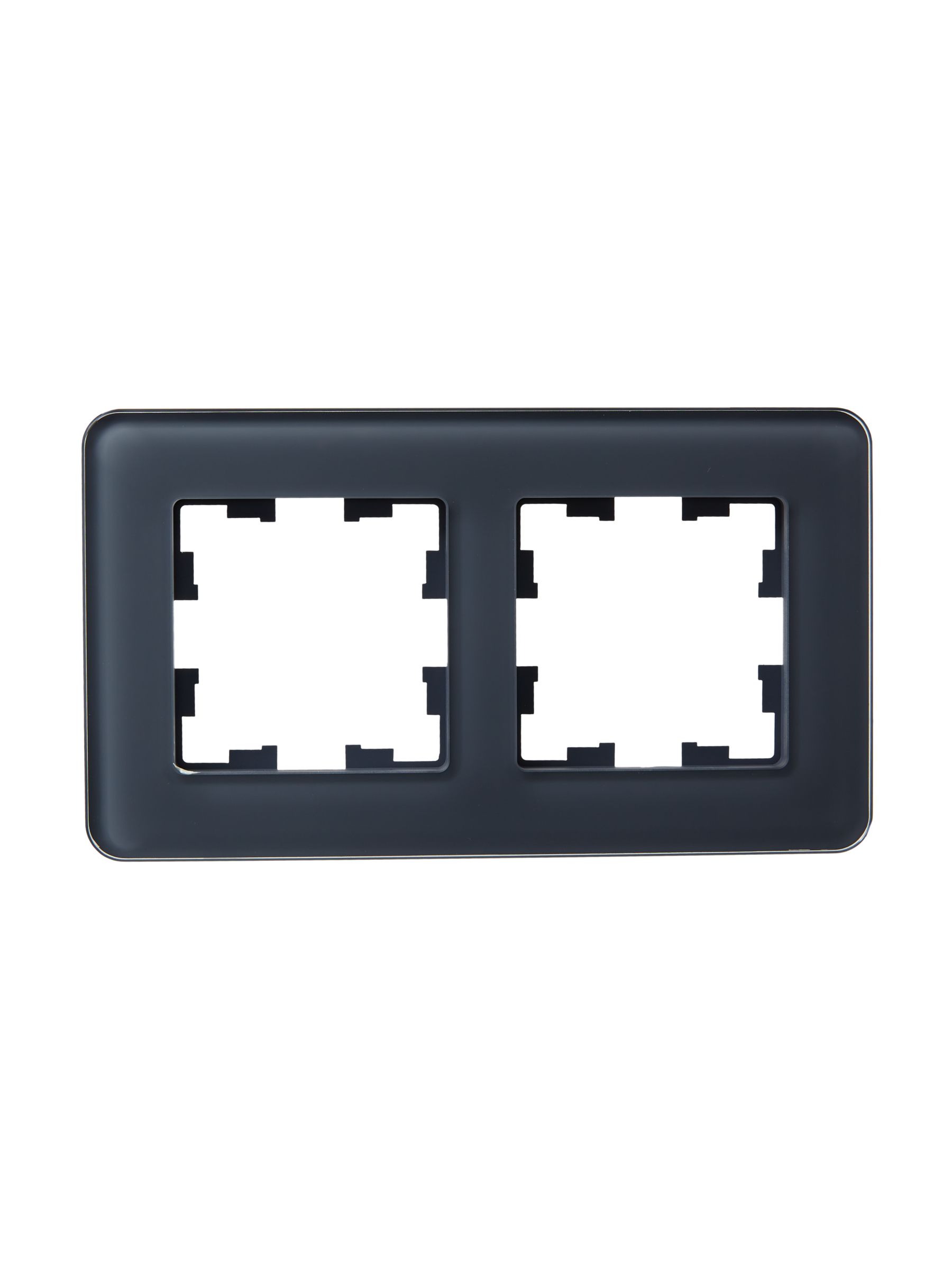 BRITE Рамка 2-местная РУ-2-2-Бр стекло графит RE IEK - Фото 4