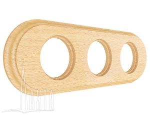 Рамка 3х-мест, дерев, скрыт,уст,, овал, бук натуральный Лахта "СенатЪ" GE70843-25