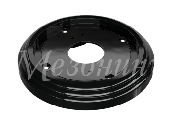 Рамка одноместная пластиковая, D 92x14 мм, цвет - черный, серия УСАДЬБА, ТМ МЕЗОНИНЪ