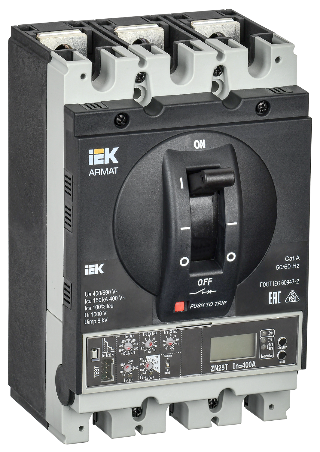 ARMAT Автоматический выключатель в литом корпусе 3P типоразмер G 150кА 250А расцепитель электронный продвинутый IEK