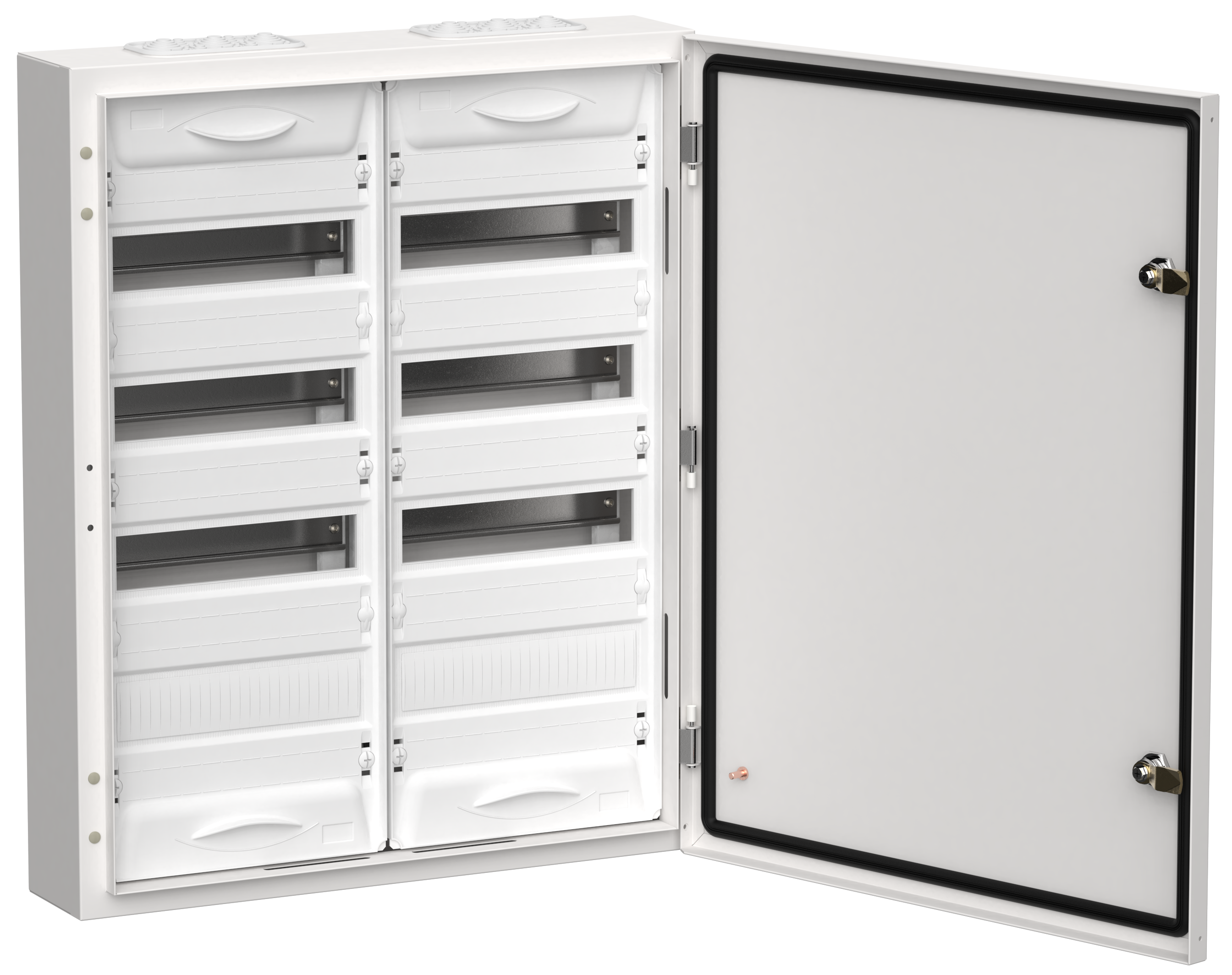 TITAN 5 Корпус металлический ЩРн-96 (2х48) 710х570х140мм IP54 белый (одна дверь) IEK