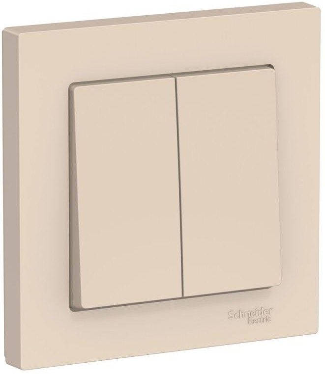 Выключатель 2-кл. СП AtlasDesign 10А IP20 (сх. 5) 10AX в сборе беж. SE ATN000252