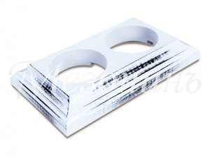 Рамка двухместная "Престиж" белый прованс, для наружного и внутреннего монтажа, ТМ "МезонинЪ" GE7070 GE70707-37