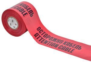 Лента сигнальная ЛСЭ-250 "Осторожно кабель" (250мм-200мкм) 100м IEK UST20-100-250-200-K04