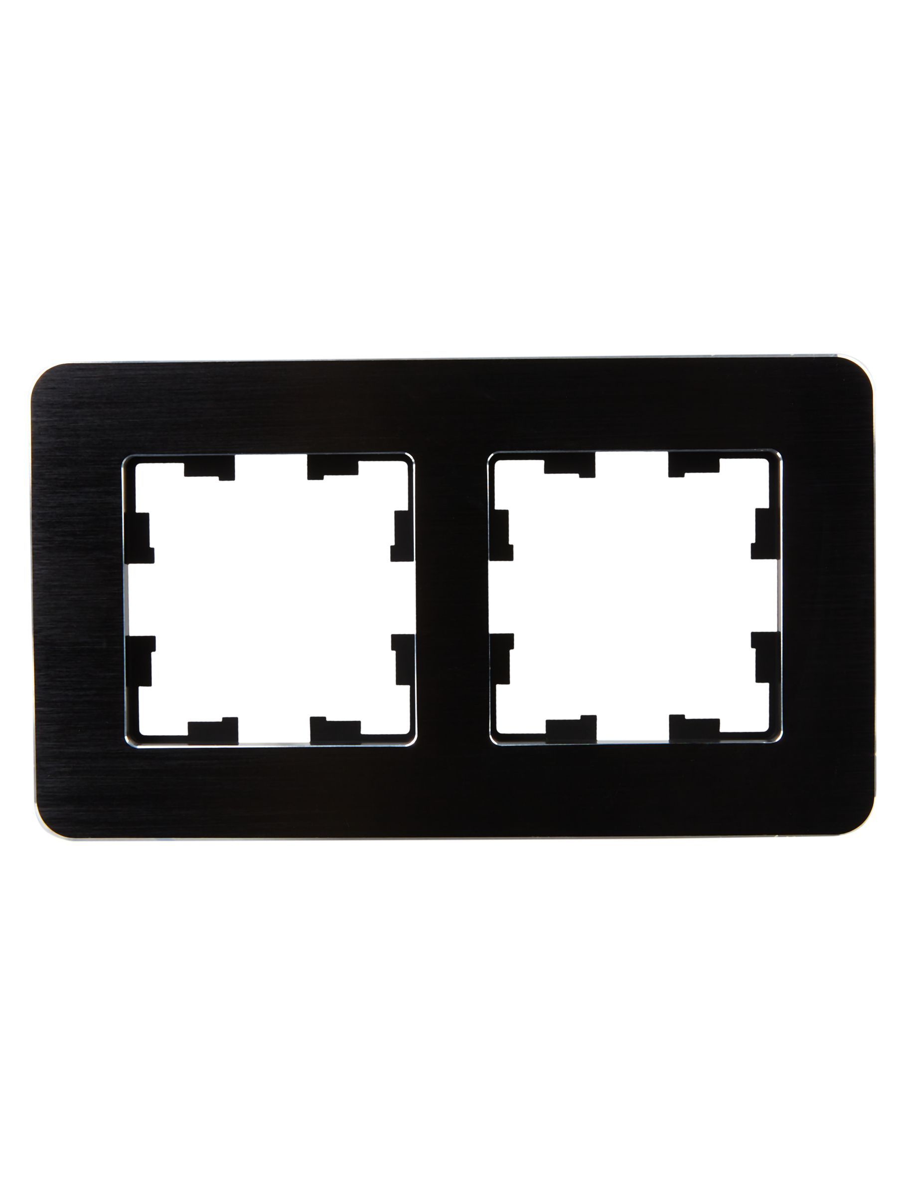 BRITE Рамка 2-местная РУ-2-1-Бр металл черный RE AL IEK - Фото 5