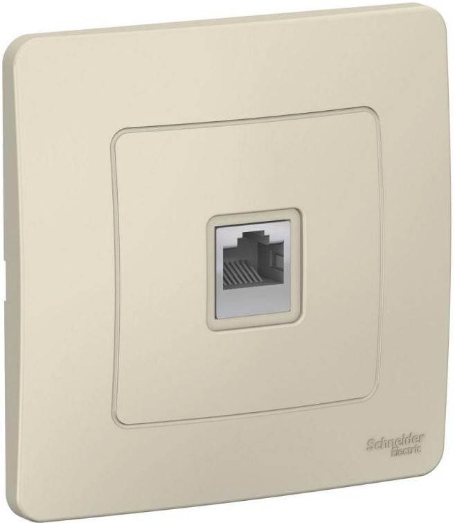 Розетка компьютерная 1-м СП Blanca RJ45 кат.5E молочн. SE BLNIS045002 - Фото 2