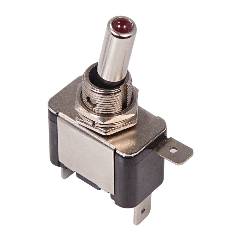 Тумблер 12V 20А (3c) ON-OFF однополюсный с красной LED подсветкой (ASW-07D) REXANT 36-4330