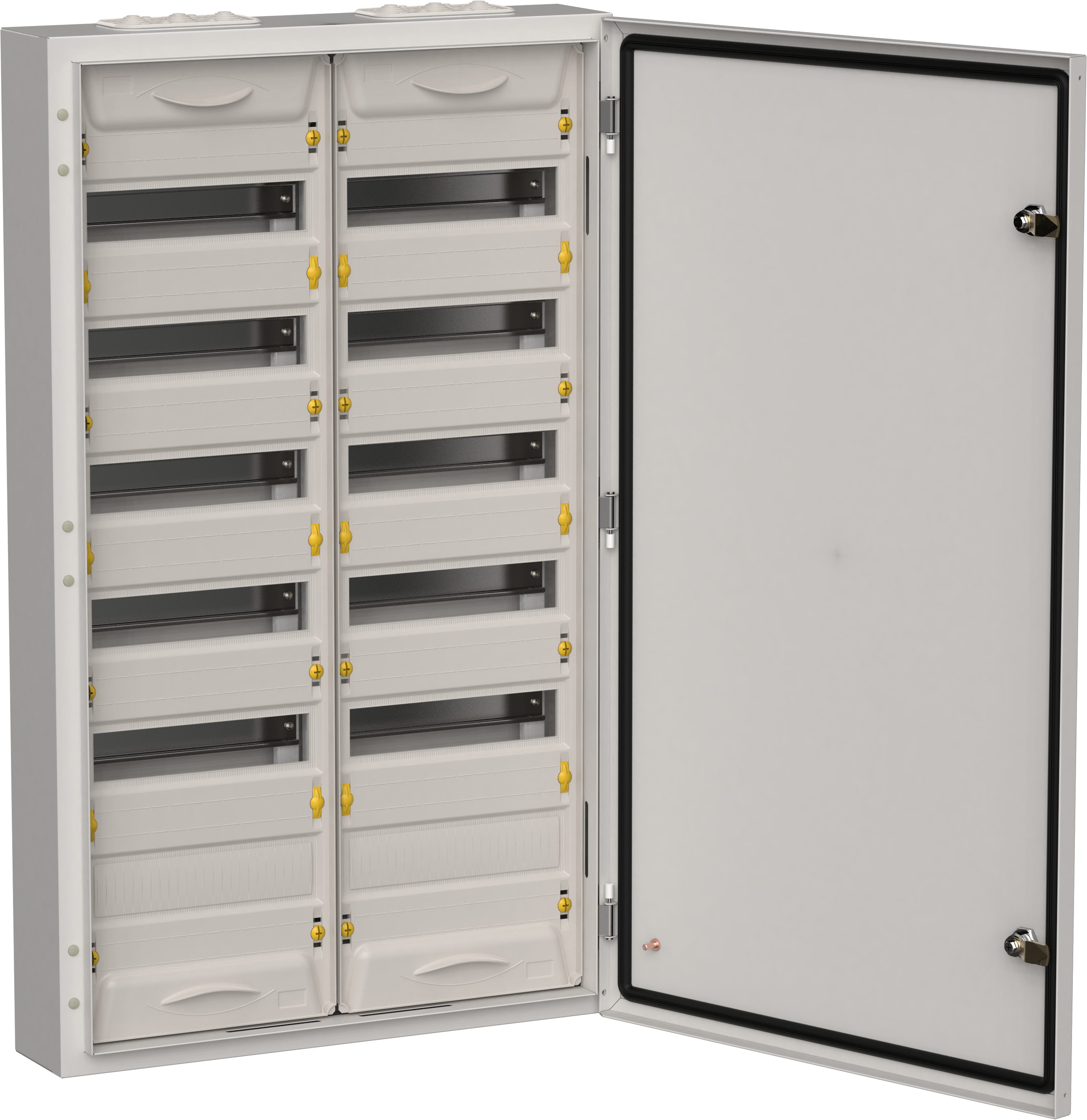 TITAN 5 Корпус металлический ЩРн-144 (2х72) 960х570х140мм IP54 серый (одна дверь) IEK