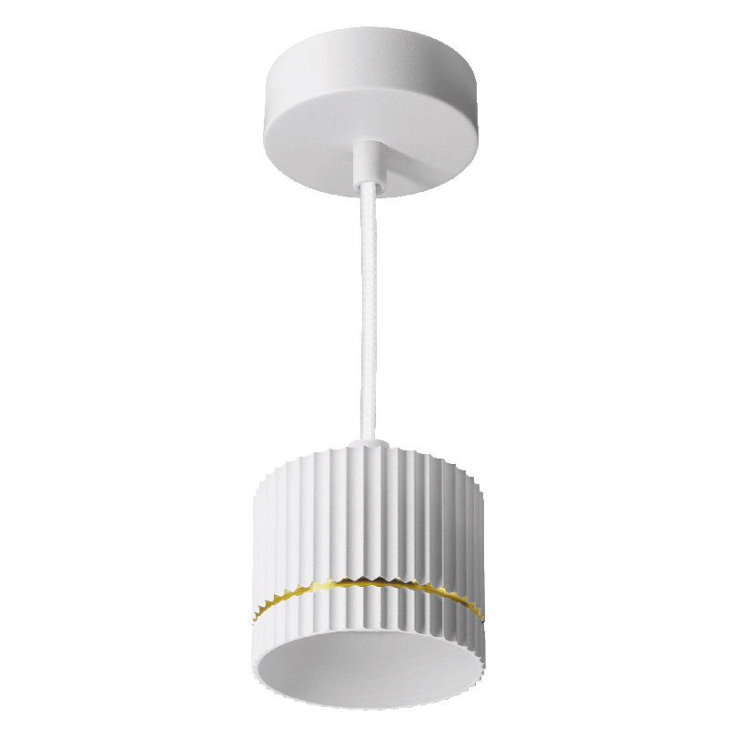 Подвесной светильник WOLTA WSL-GX53/P18WG NIMB под лампу GX53 Белый/золото D85x70 WSL-GX53/P18WG