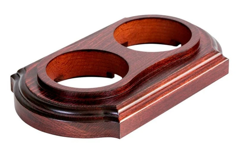 Рамка  двухместная "Элегант" , цвет - красное дерево, ТМ "МезонинЪ" GE70722-27