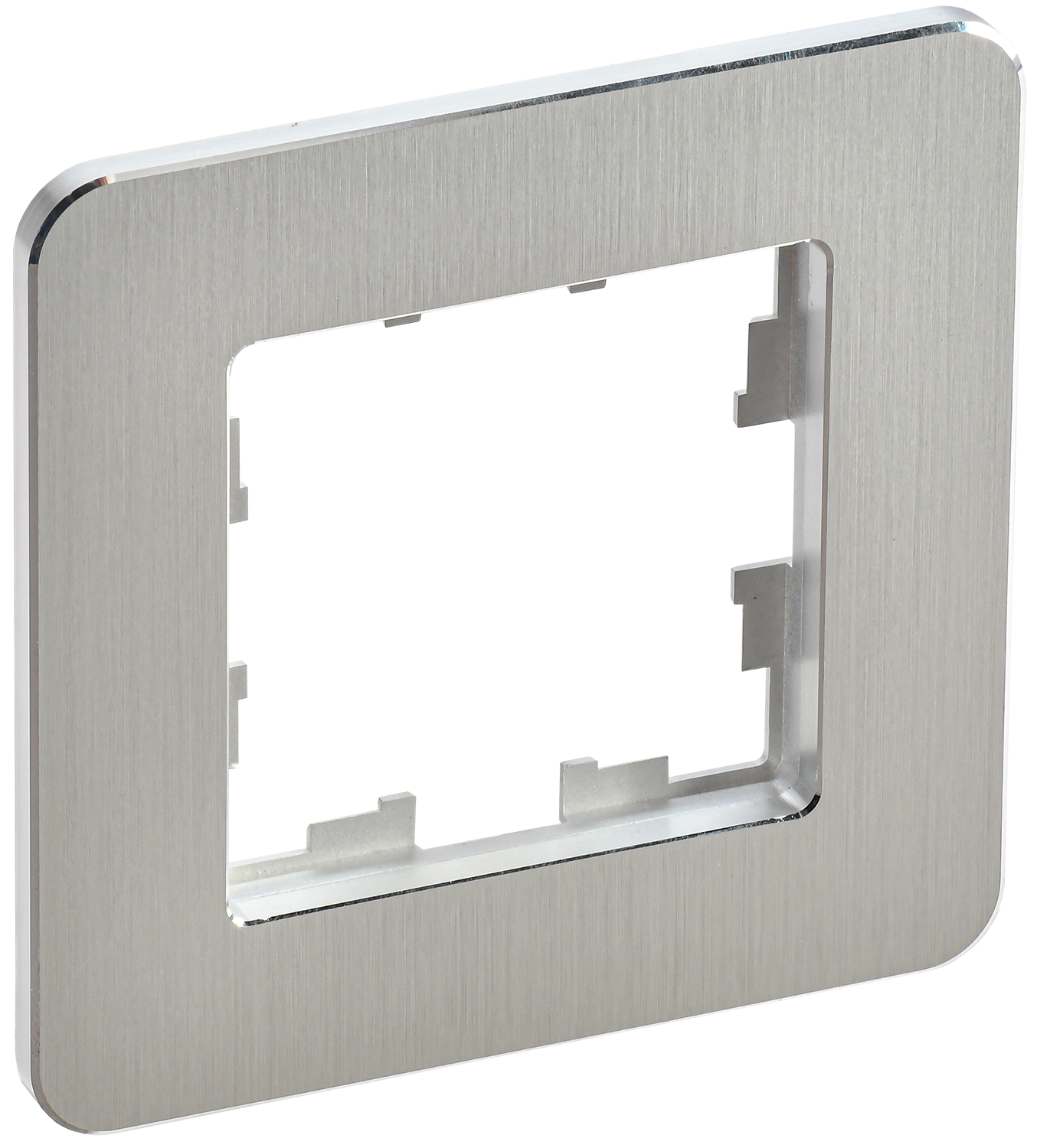 BRITE Рамка 1-местная РУ-1-1-Бр металл алюминий RE AL IEK