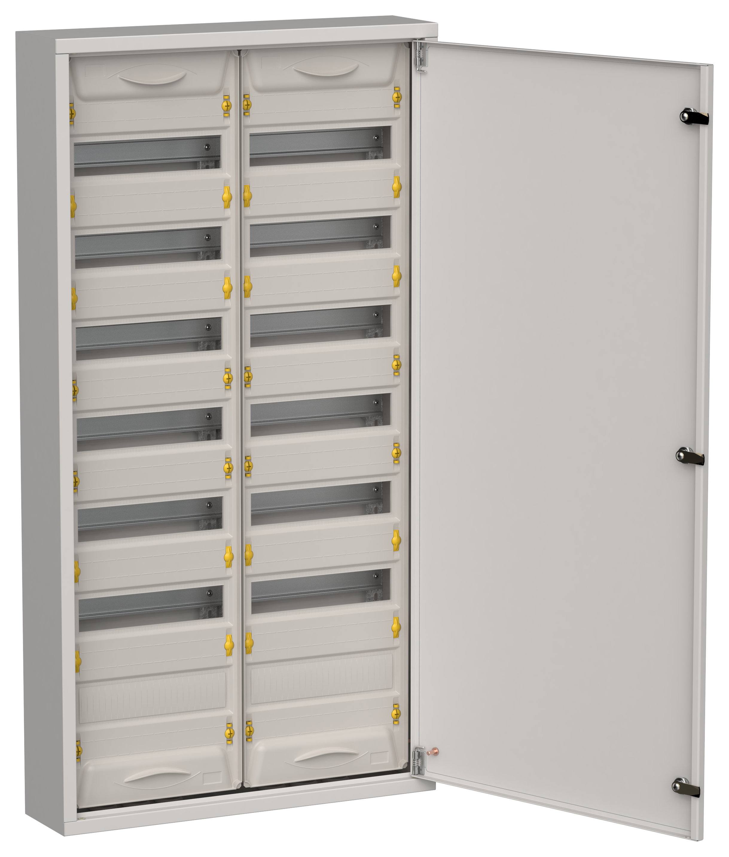 TITAN 5 Корпус металлический ЩРн-168 (2х84) 1085х570х140мм IP31 серый (одна дверь) IEK TI5-50-N-2X084-31-7035