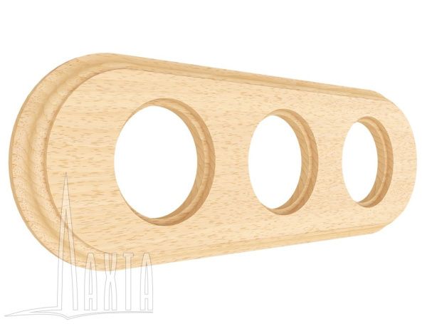 Рамка 3х-мест, дерев, скрыт,уст,, овал, без тонировки Лахта "СенатЪ"