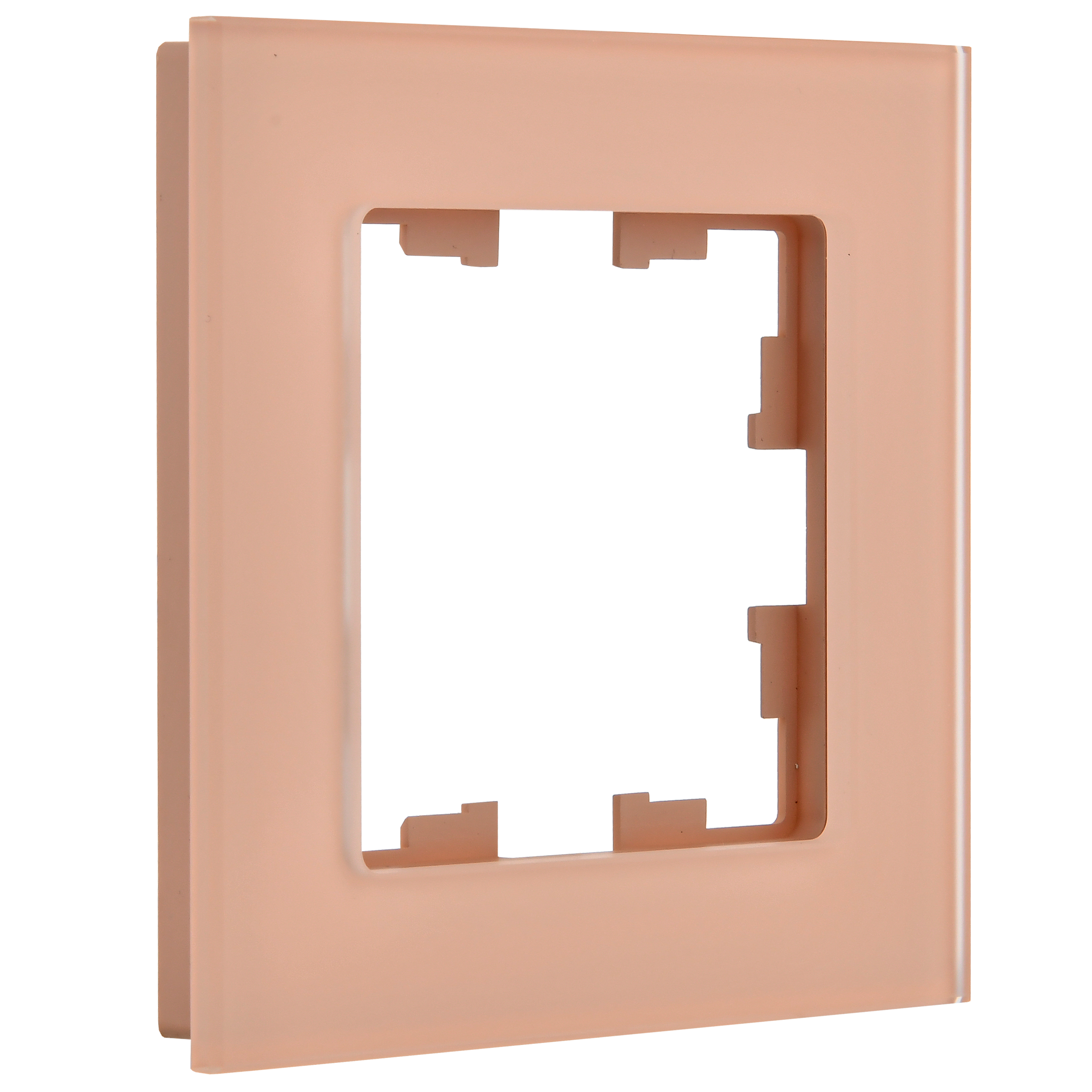 BRITE Рамка 1-местная РУ-1-2-БрП стекло персиковый матовый IEK - Фото 5