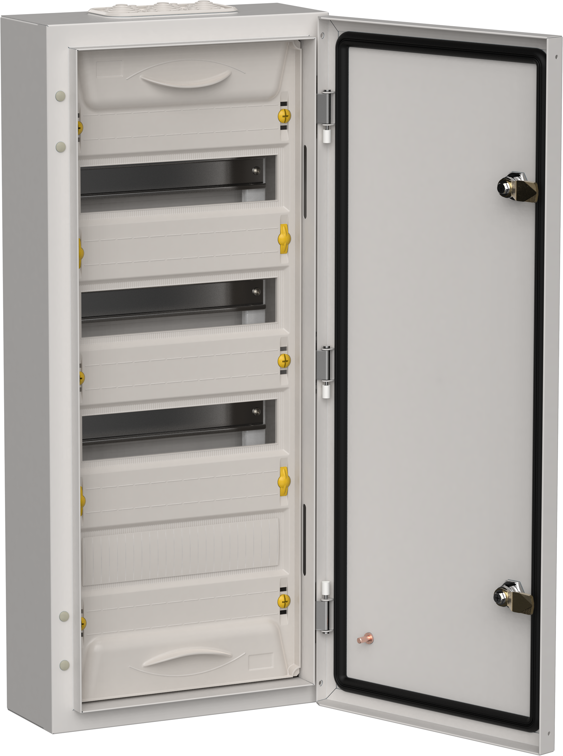 TITAN 5 Корпус металлический ЩРн-48 (1х48) 710х310х140мм IP54 серый (одна дверь) IEK