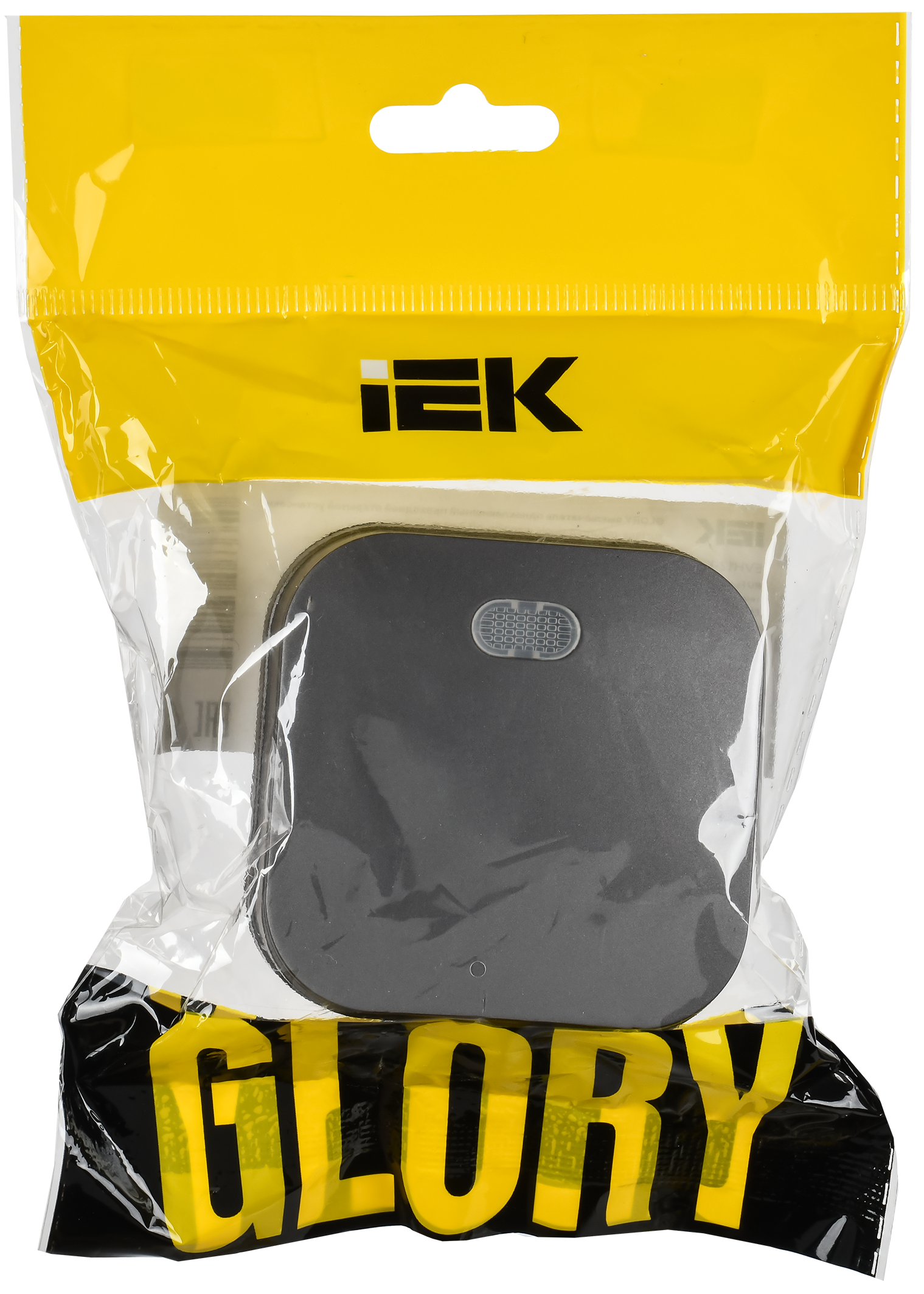 GLORY Выключатель 1-клавишный для открытой установки с индикацией 10А ВС20-1-1-ХСм сталь матовый IEK - Фото 2