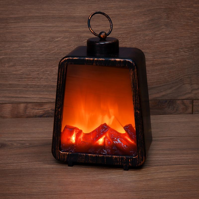 Светодиодный камин Лофт USB с эффектом живого огня 17х10х24.5 см NEON-NIGHT 511-034