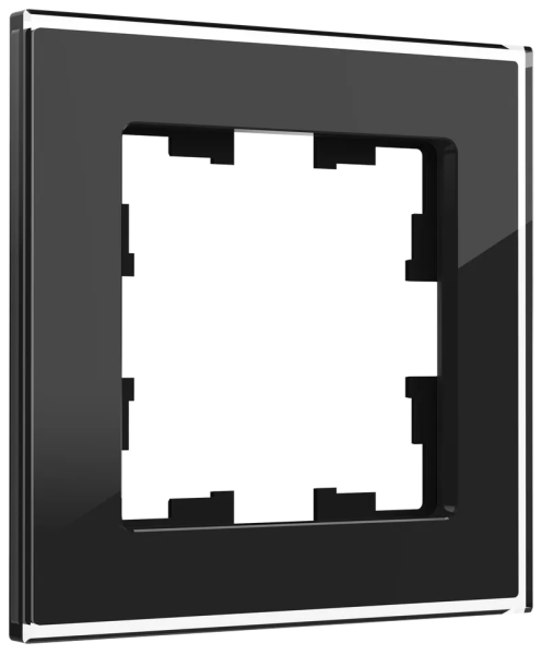 BRITE Рамка 1 -местная РУ-1-2-БрЧ стекло черный IEK BR-M12-G-K02