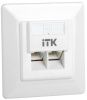 ITK Внутренняя информационная розетка RJ45 кат.5E UTP 2 порта CS2-1C5EU-2-1