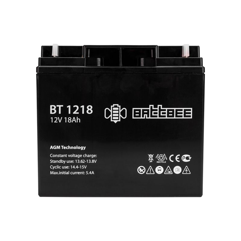 Аккумулятор свинцово-кислотный BT 1218, 12В, 18Ач, срок службы 3 года - Фото 2