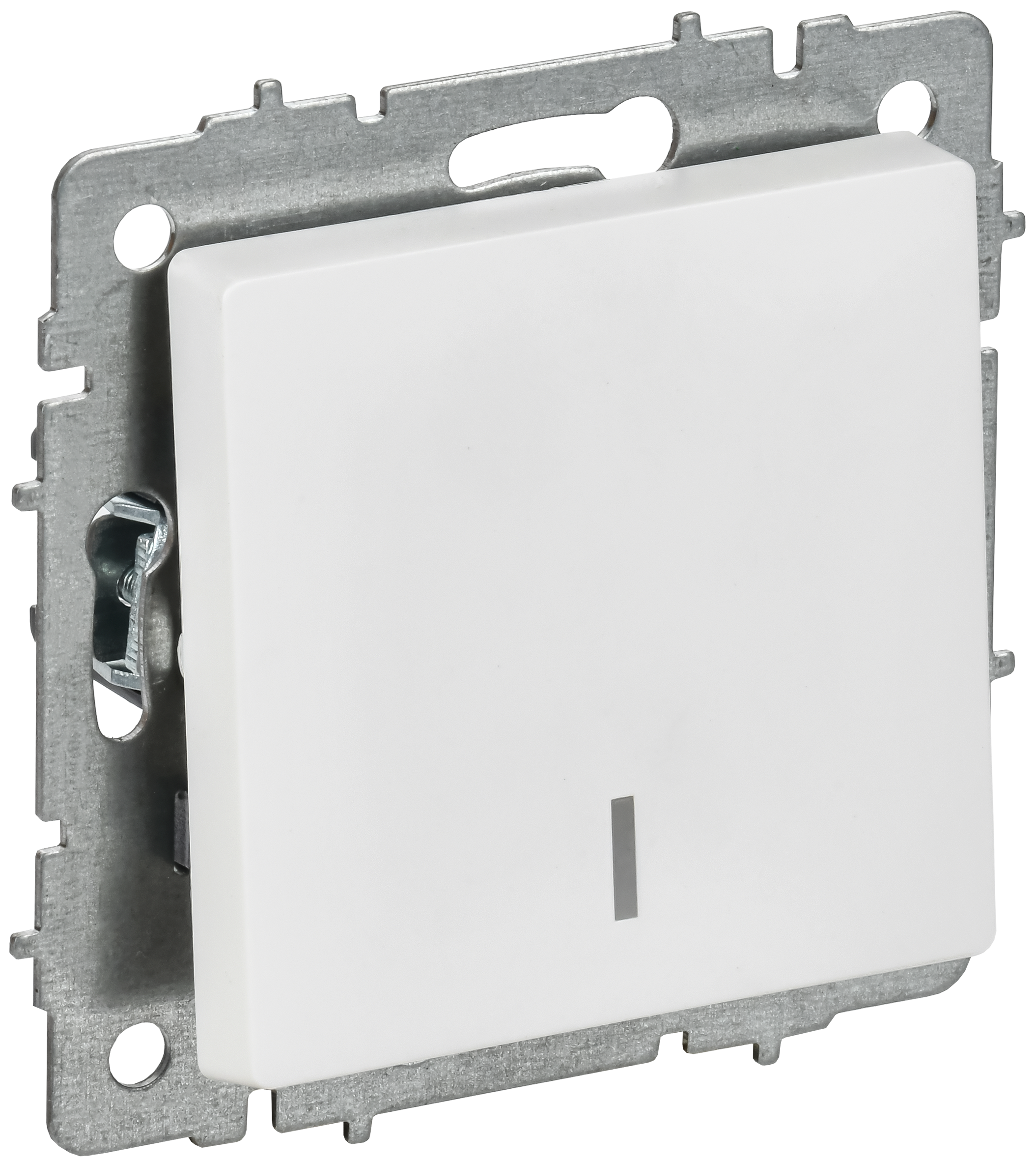 BRITE Выключатель 1-клавишный с индикацией 10А ВС10-1-1-БрАБ арктический белый IEK BR-V10-1-10-K91