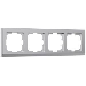 Рамка на 4 поста Stark (серебряный) Werkel W0041806