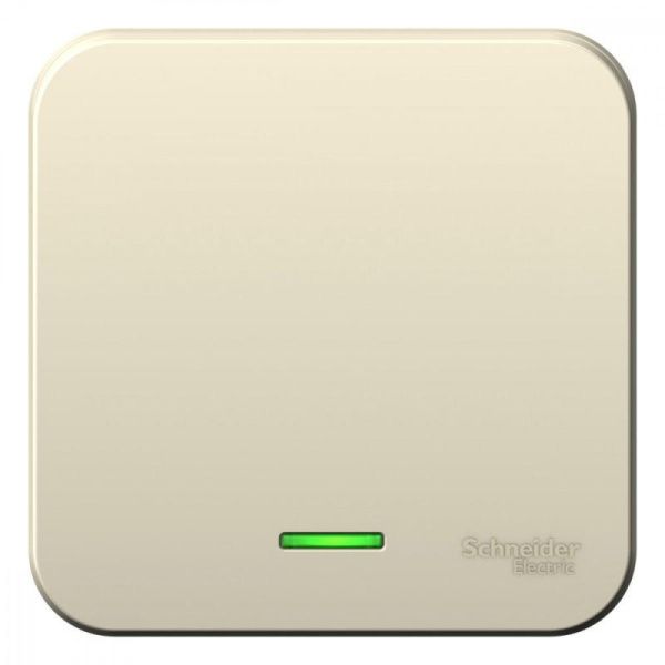 Выключатель 1-кл. ОП Blanca 6А IP20 (сх. 1) 250В с подсветкой с изолир. пластиной молочн. SE BLNVA061112