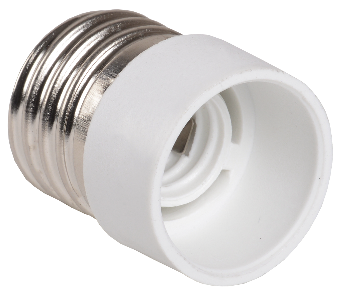 Переходник Е27-Е14 ПР27-14-К02 пластик белый (индивидуальный пакет) IEK EPR12-01-01-K01