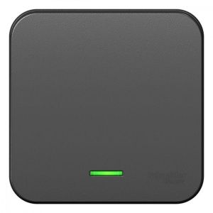 Выключатель 1-кл. ОП Blanca 10А IP20 (сх. 1) 250В с подсветкой антрацит SE BLNVA101106 1210610