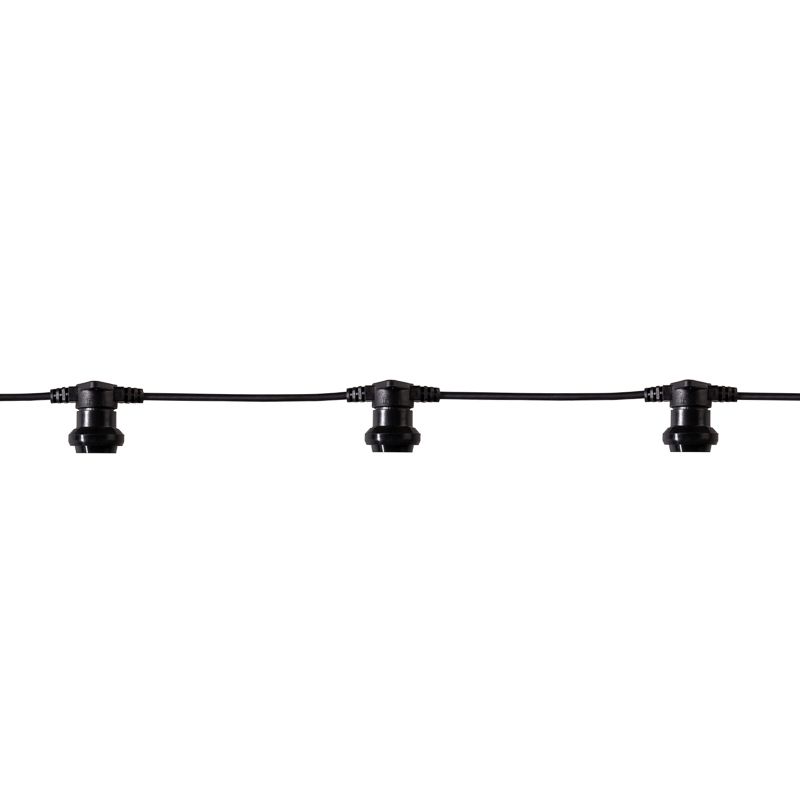 Гирлянда Belt-Light 2 жилы, 50м, шаг 40см, 125 патронов E27, IP65, черный круглый провод NEON-NIGHT - Фото 3