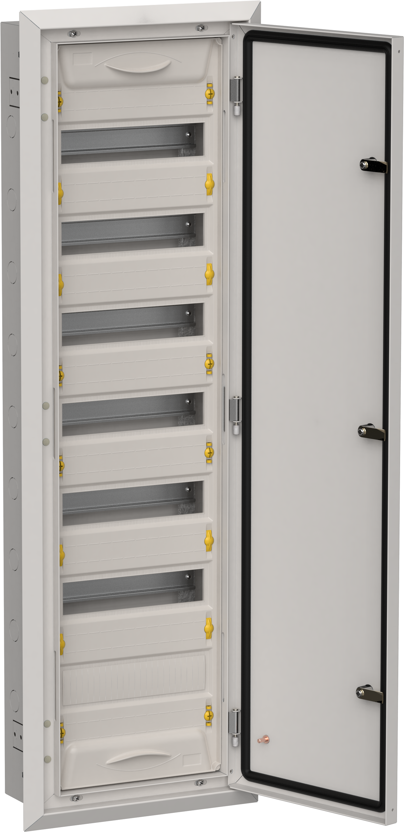 TITAN 5 Корпус металлический ЩРв-84 (1х84) 1130х365х130мм IP31 серый (одна дверь) IEK TI5-50-V-084-31-7035