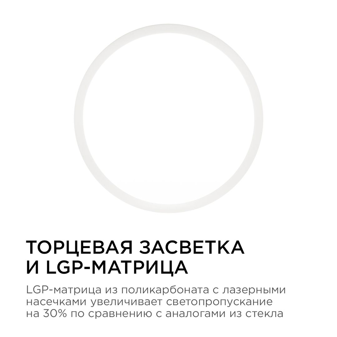 Панель светодиодная накладная круглая 15Вт, 1200Лм, Ф145мм, 4500К, Apeyron - Фото 3