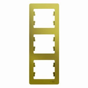 Рамка 3-м Glossa вертикал. фисташк. SE GSL001007 454521