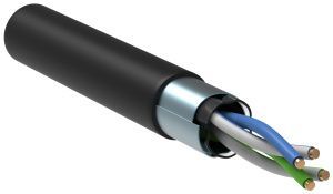 Витая пара F/UTP 5E 24AWG 2PR LDPE 1м черный 305м РФ GENERICA BC3-C5E02-339-305-R-G