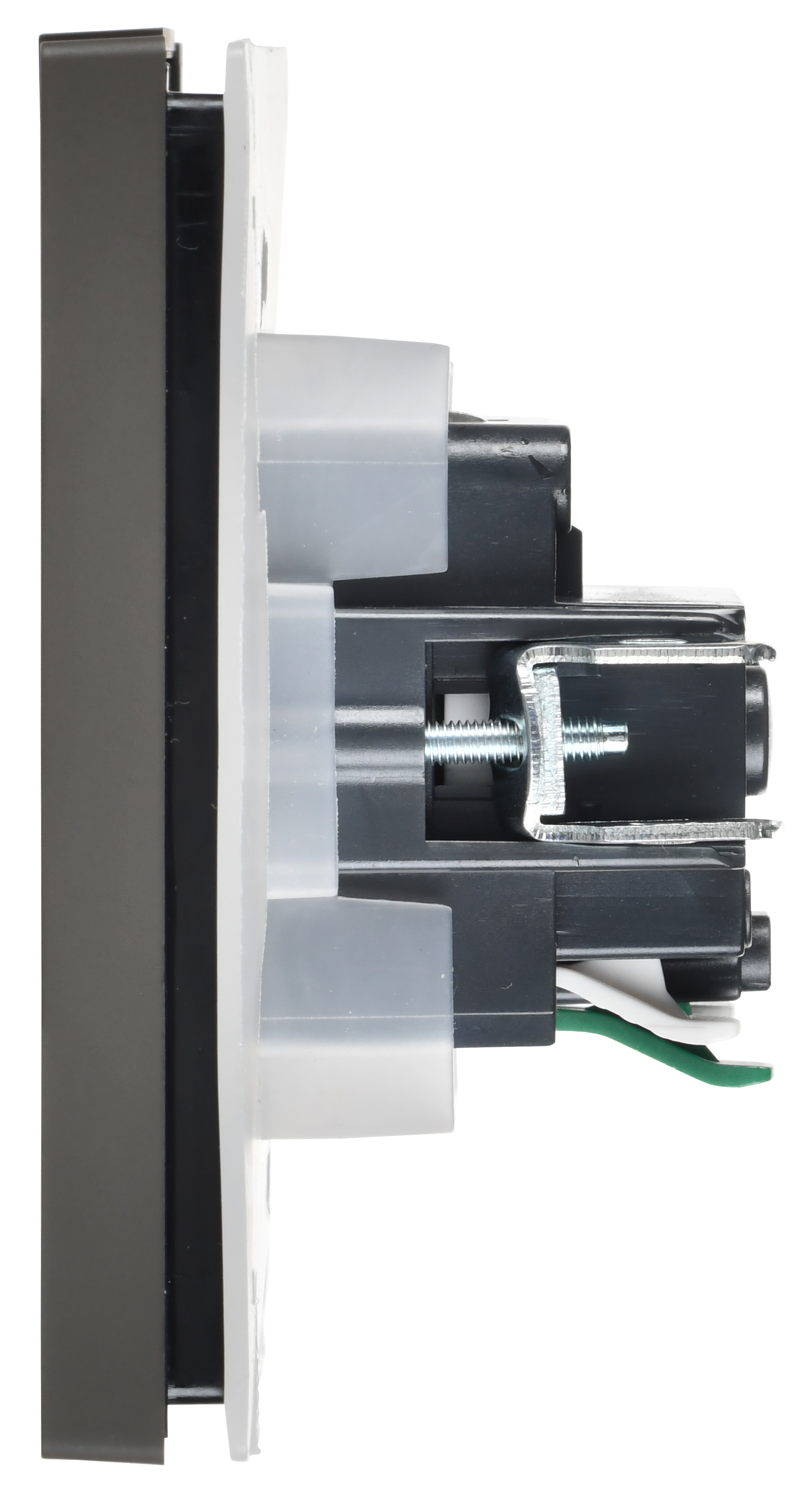 FORTE&PIANO Розетка 1-местная с заземлением с защитными шторками и крышкой безвинтовое крепление 16А IP44 FP319 серый IEK - Фото 4