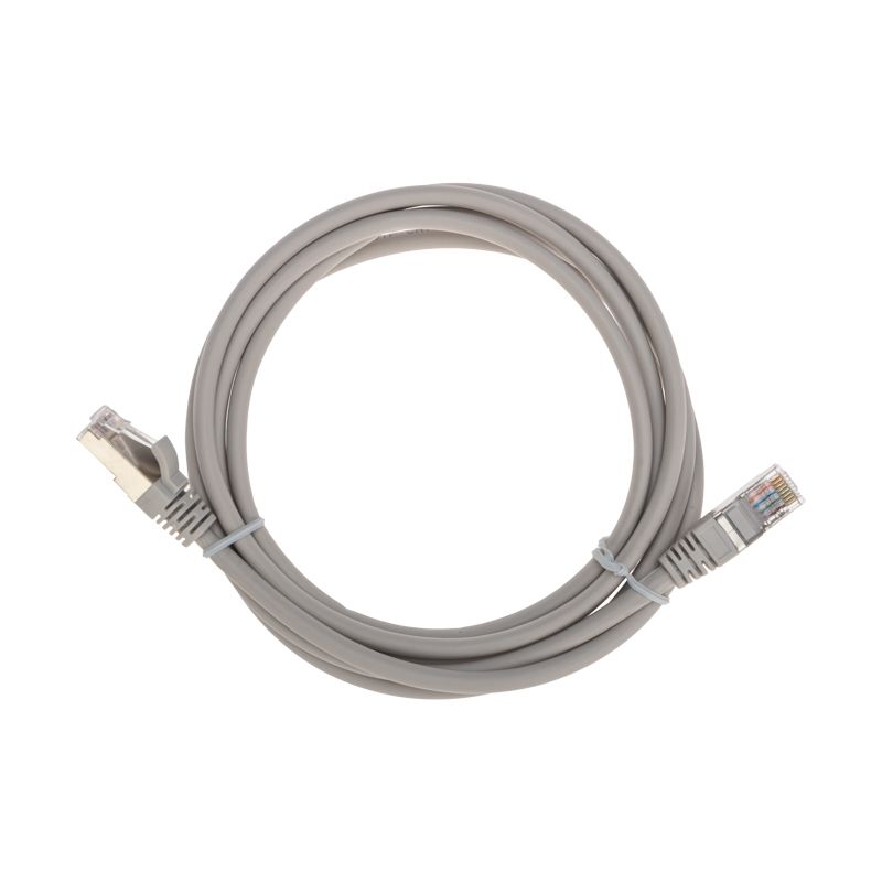 Патч-корд F/UTP, CAT 5e, RJ45-RJ45, 26AWG, LSZH, серый, 2м REXANT 02-0110-2