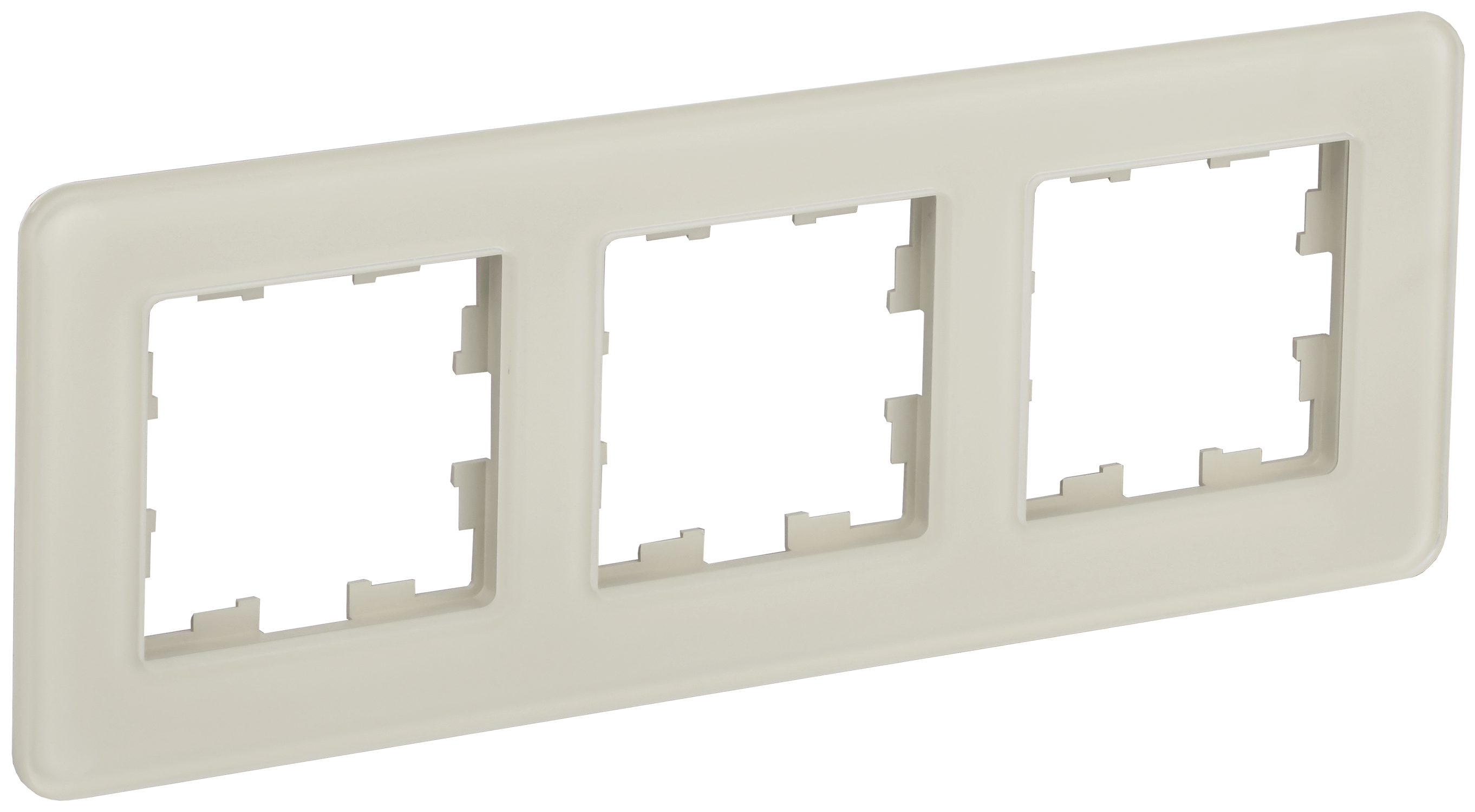 BRITE Рамка 3-местная РУ-3-2-Бр стекло песчаный RE IEK