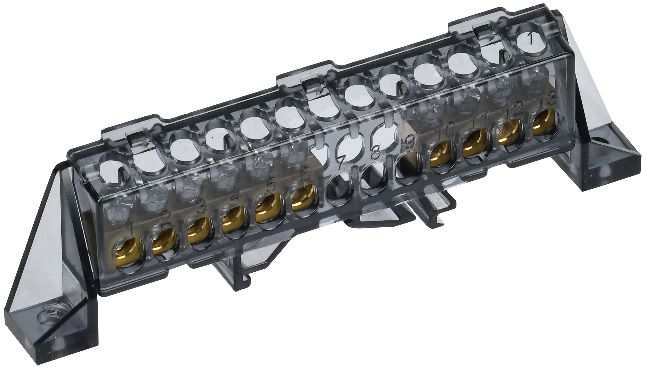 TEKFOR Шина N "ноль" в комбинированном DIN-изоляторе "Стойка" 6х9-(4+6)-Ч IEK TF-NN10-46-DP-K02