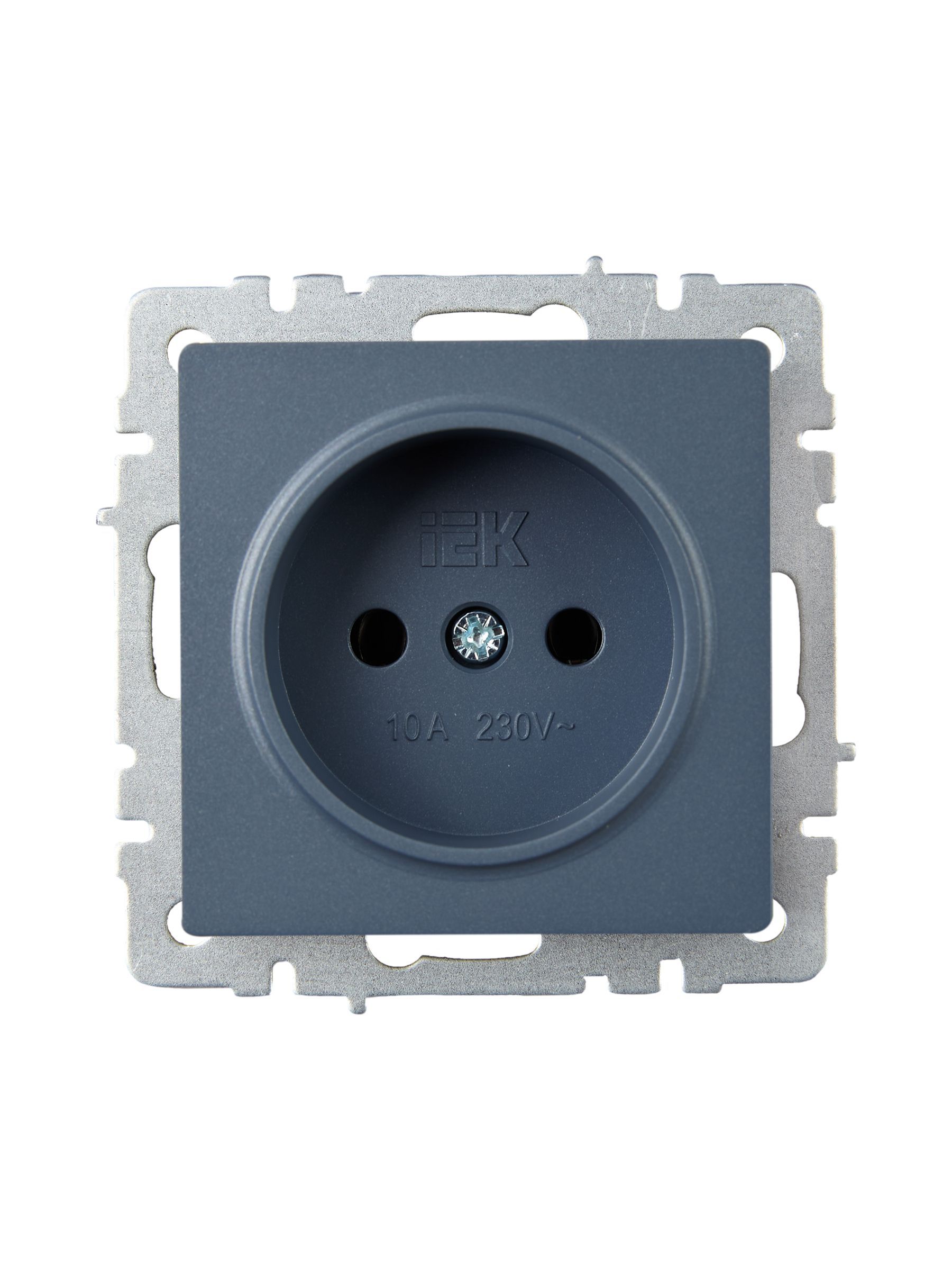 BRITE Розетка 1-местная без заземления без защитных шторок 10А РС10-1-0-БрМ маренго IEK - Фото 4