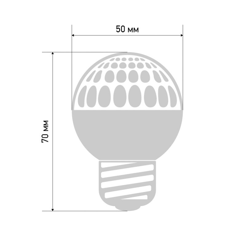 Лампа светодиодная, диаметр 50мм, E27, 9 LED, 1Вт, СИНИЙ, прозрачная колба, 230В NEON-NIGHT - Фото 4