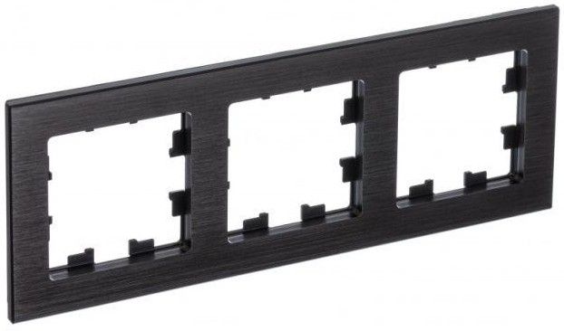 Рамка 3-м AtlasDesign Nature метал. оникс SE ATN312303