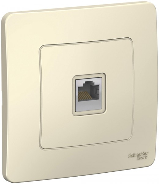 Розетка компьютерная 1-м СП Blanca RJ45 кат.5E молочн. SE BLNIS045002 - Фото 3
