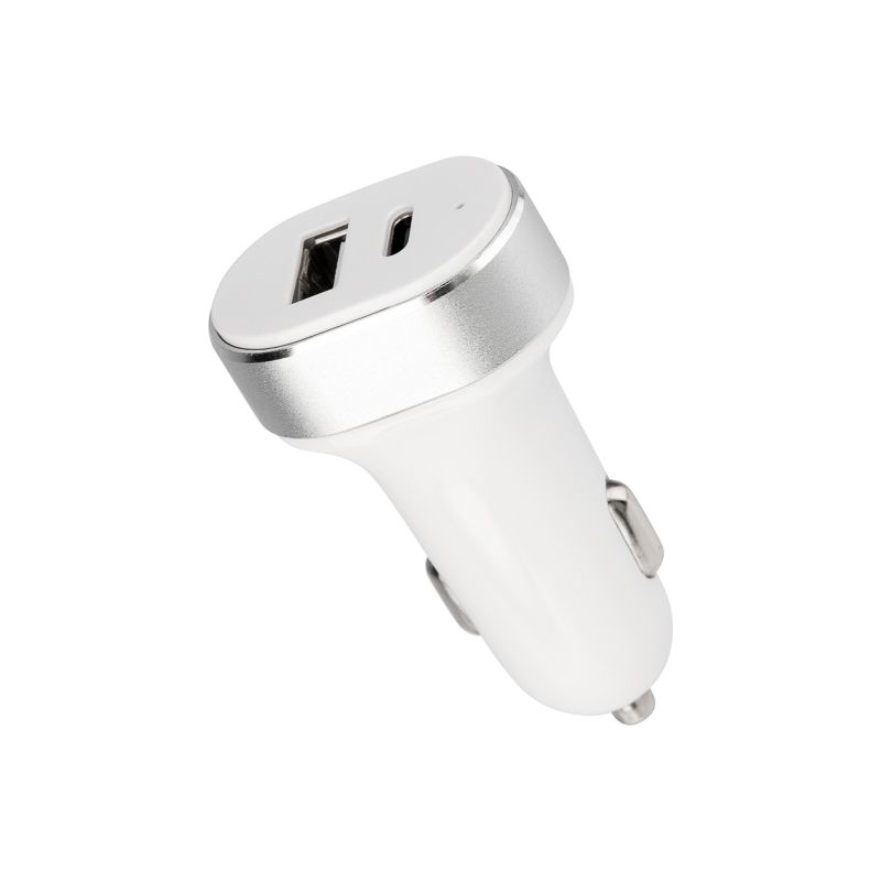 Автозарядка в прикуриватель REXANT АЗУ USB-A+USB-C, 3.1 A белая 18-2227
