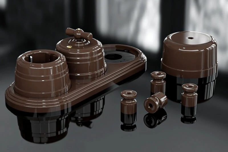 Рамка трехместная пластиковая, 234x92x14 мм, цвет - коричневый, серия УСАДЬБА, ТМ МЕЗОНИНЪ - Фото 2