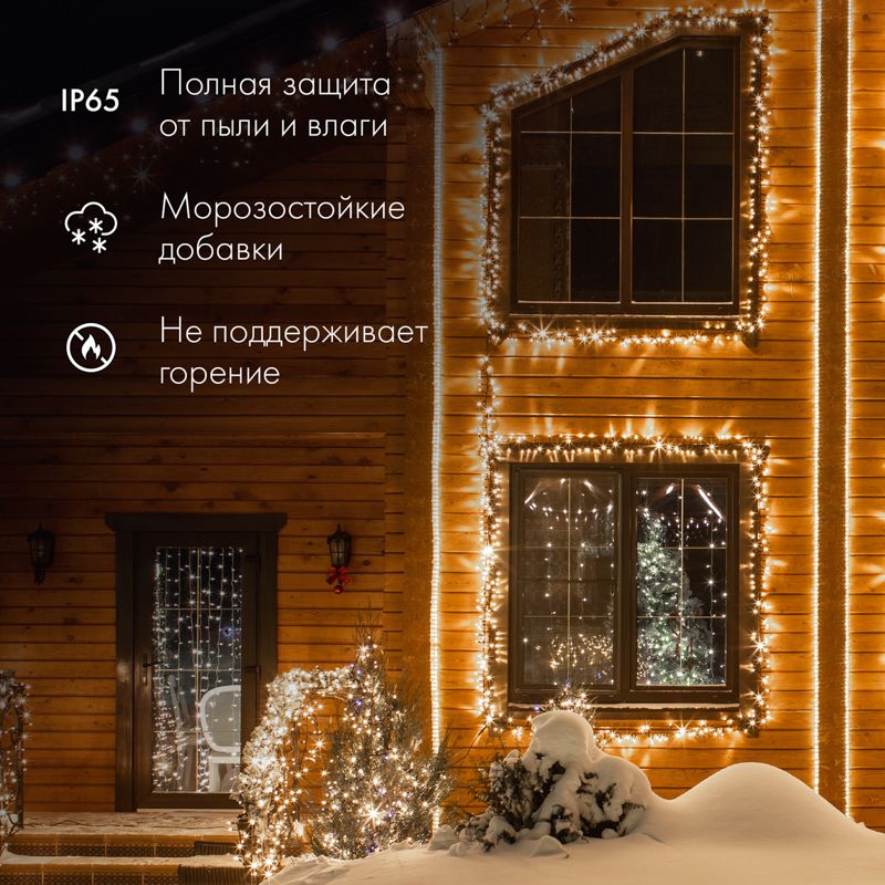 Дюралайт LED двухжильный 230В 13мм 24 LED/м СИНИЙ постоянное свечение модуль 2м бухта 100м NEON-NIGHT - Фото 2