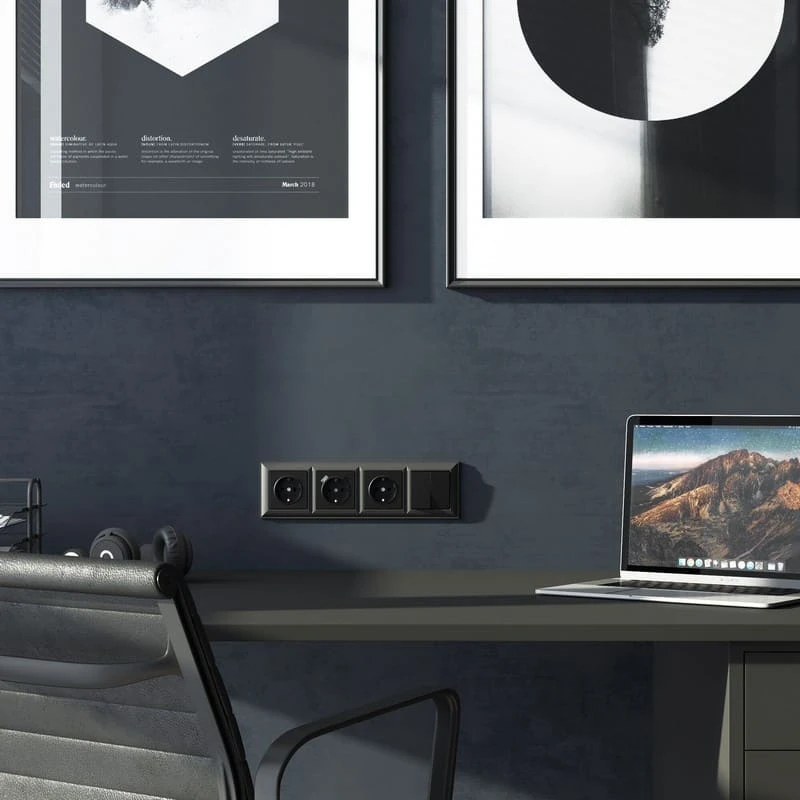 Рамка на 4 поста Fiore (черный матовый) Werkel - Фото 2