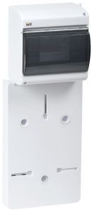 Панель для установки счетчика ПУ1/2-6 1-фазн. с боксом для автоматов модульных серий (6 мод.) с прозрачной крышкой (149х420х30мм) IEK MPP10-1