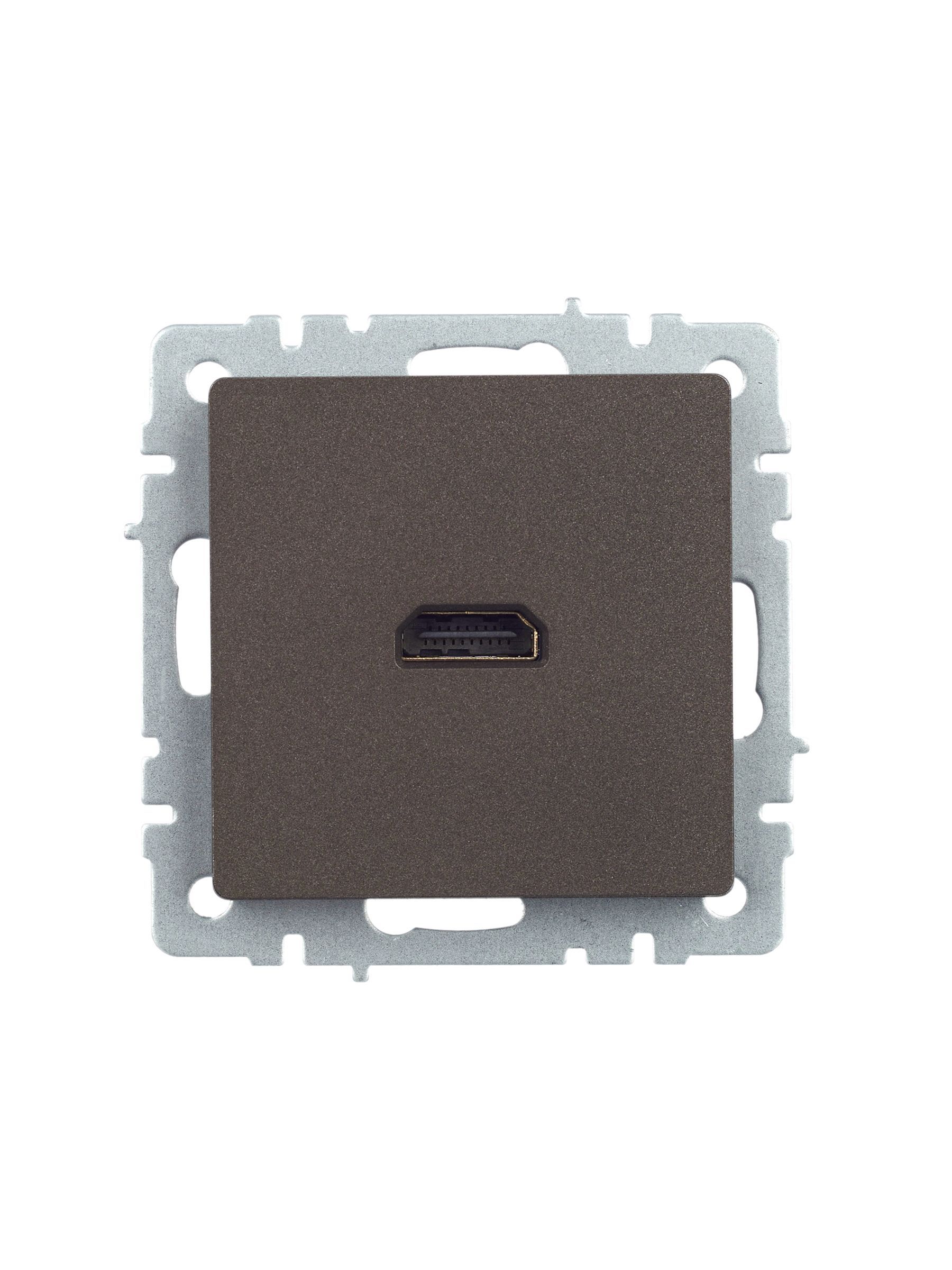 BRITE Розетка HDMI РHDMI-0-БрТБ темная бронза IEK - Фото 5